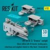 RESKIT RSU32-0060 OV-10 (A, C) Bronco cockpit (Basic edition with 3D decals), landing gears, wheel bays and weighted wheels for Kitty Hawk / Zimimodel kit (3D Printed) (1/32)